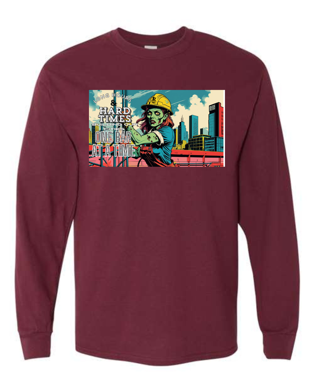 Iron worker women Zombie- Long Sleeve